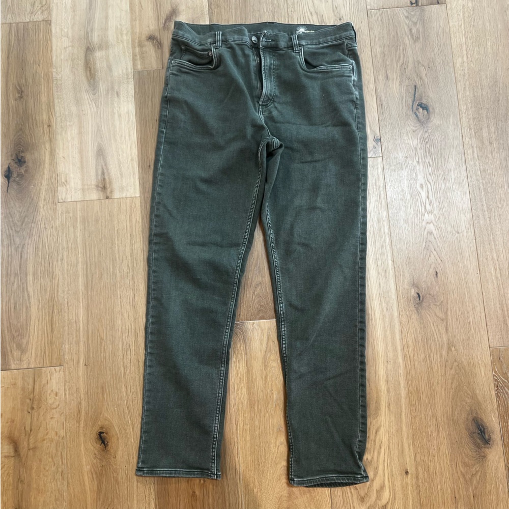 Faherty Men's Slim Jeans in Olive Green